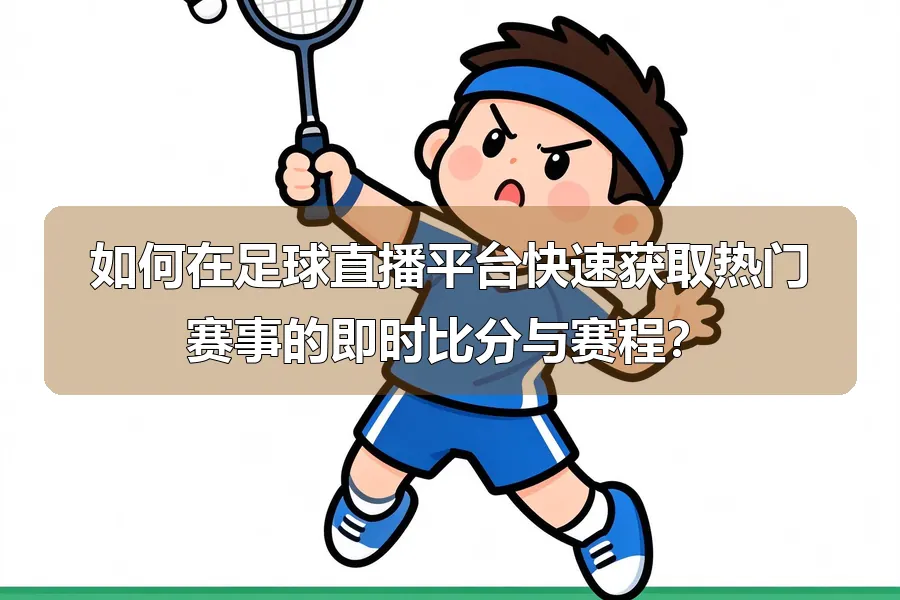 如何在足球直播平台快速获取热门赛事的即时比分与赛程？